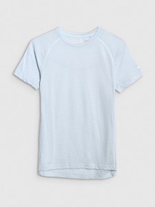 4F Koszulka trekkingowa z wełną merino damska - niebieska XL