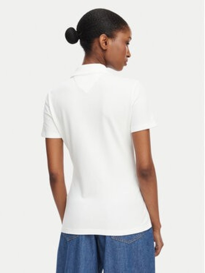 Tommy Jeans Polo DW0DW22820 Kremowy Regular Fit