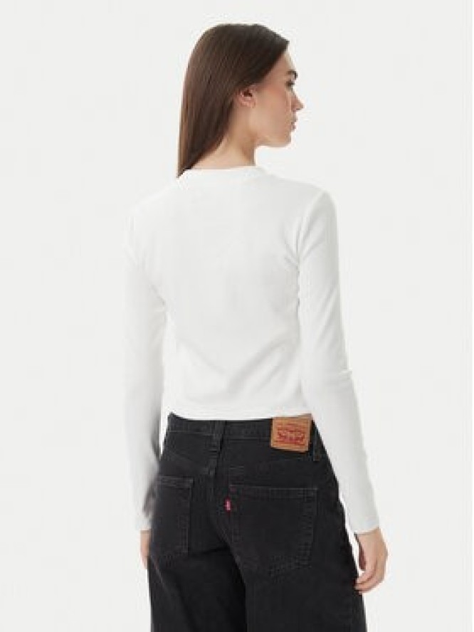 Calvin Klein Jeans Bluzka Monogram LV047A803G Biały Slim Fit