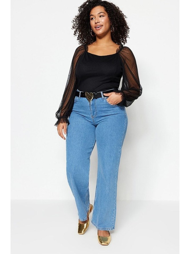 trendyol Bluzka w kolorze czarnym rozmiar: 42