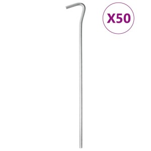 Kołki do namiotu VidaXL 50 szt Ø5 mm x 23 cm stal ocynkowana