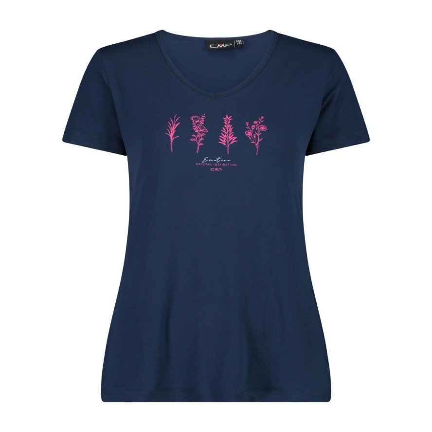 T-shirt z szerokim dekoltem damski CMP