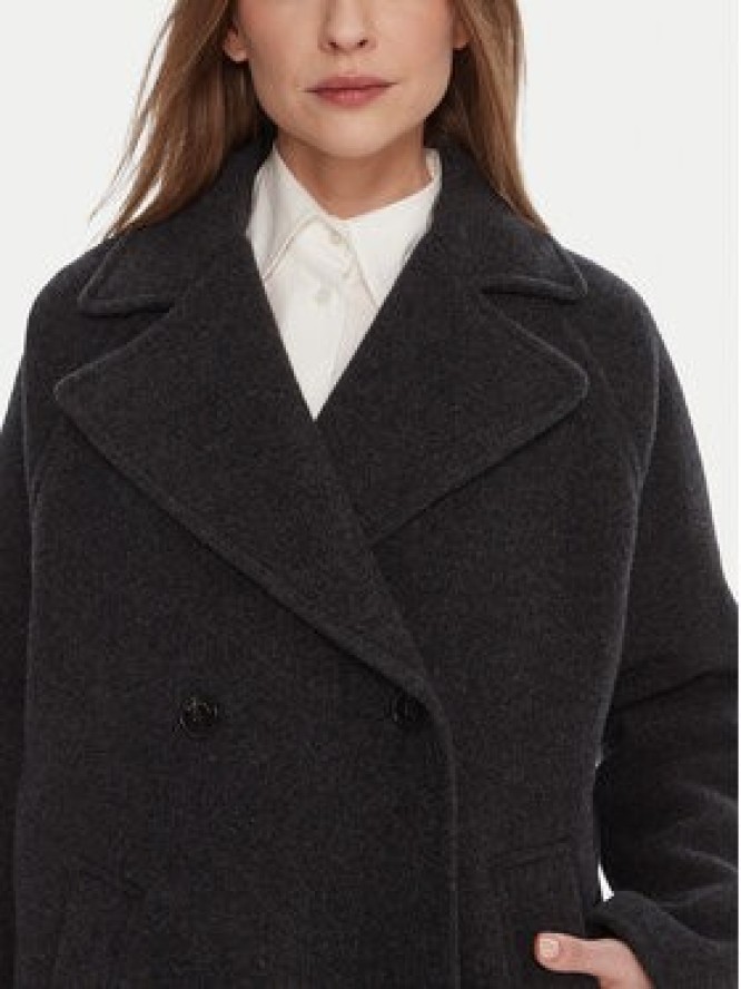 Marc O'Polo Płaszcz wełniany 508 0302 71151 Szary Relaxed Fit