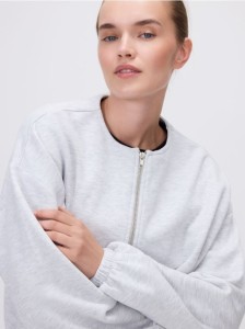 Bluza ze ściągaczem - jasnoszary