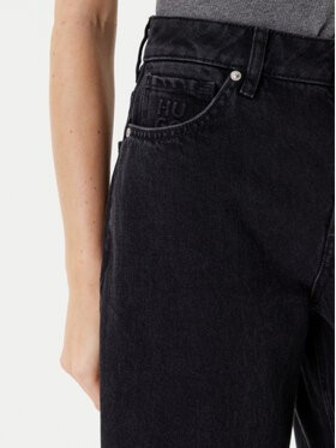 HUGO Jeansy Gimine_3 50544027 Czarny Mom Fit
