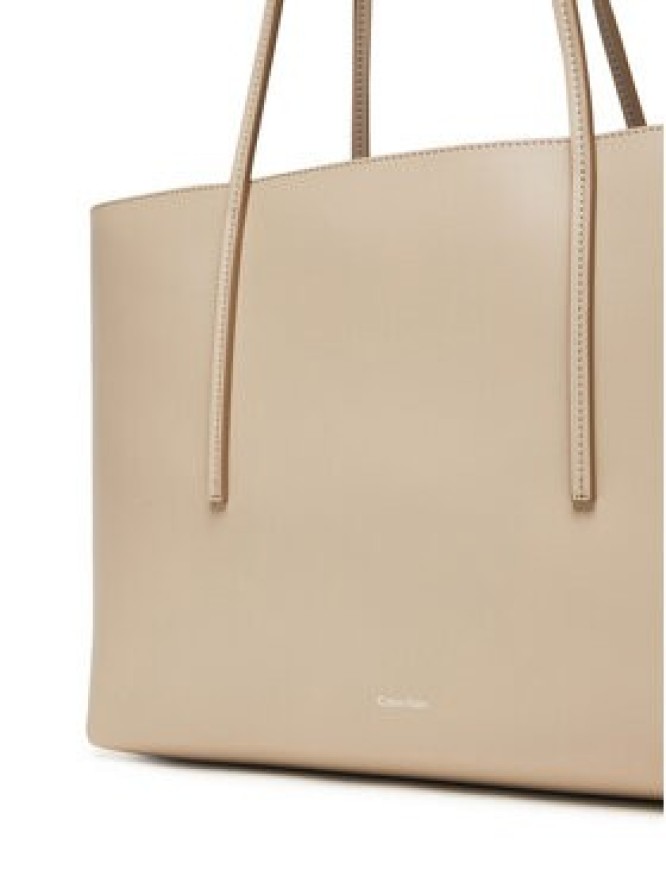 Calvin Klein Torebka Foil Logo Tote W/Pouch LV04F3274G Beżowy