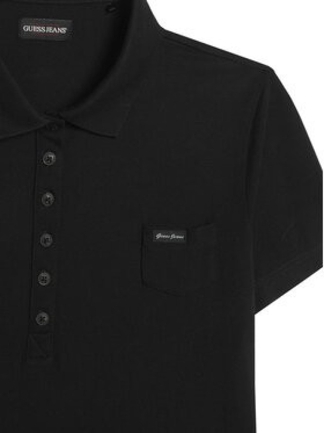 Guess Polo W5GP73 KCYR1 Czarny Regular Fit