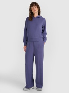 4F Spodnie dresowe z szerokimi nogawkami z modalem damskie - granatowe XS