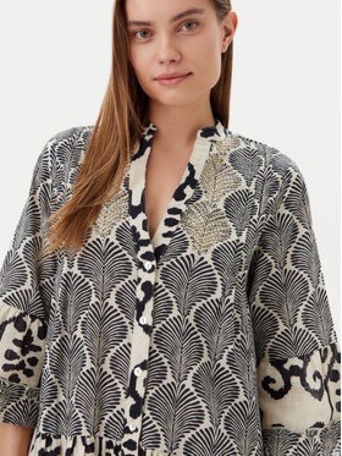 LOLA CASADEMUNT Sukienka letnia LS2516069 Czarny Regular Fit