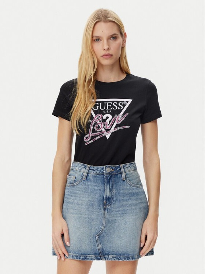 Guess T-Shirt W5GI05 I3Z14 Czarny Regular Fit