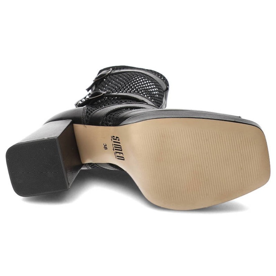 Czarne Botki Simen Stylowe Buty Damskie