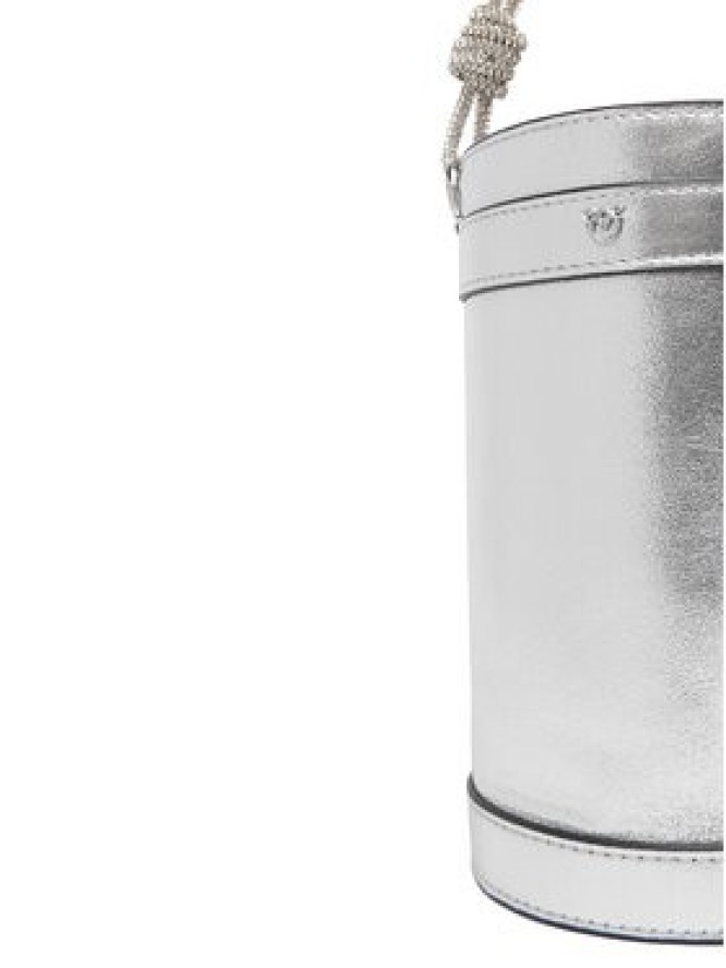 PINKO Torebka Mini Bucket Manico 25-26 PLTT 105910 Srebrny