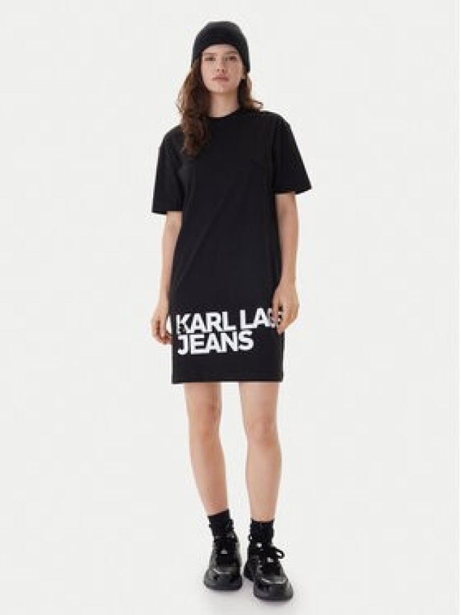 Karl Lagerfeld Jeans Sukienka codzienna B1W13054 Czarny Regular Fit