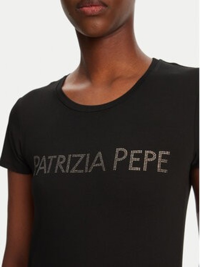 Patrizia Pepe T-Shirt CM1419/J013-K103 Czarny Regular Fit