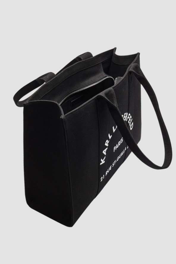 KARL LAGERFELD Czarna bawełniana shopperka damska