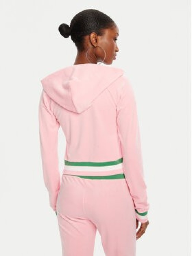Juicy Couture Bluza Velour Crop JCWAS225351 Różowy Regular Fit