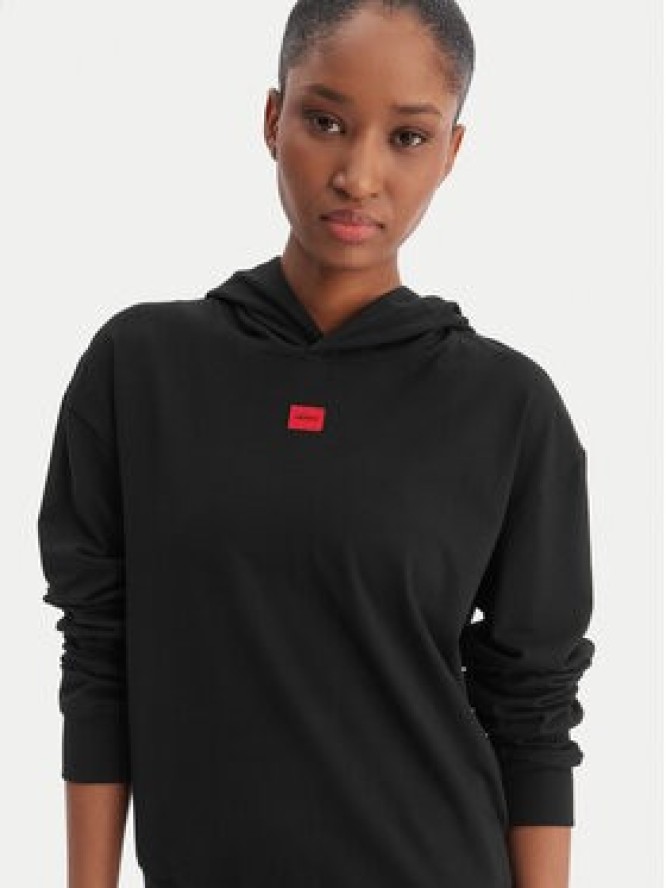 HUGO Bluza Signature 50556816 Czarny Regular Fit