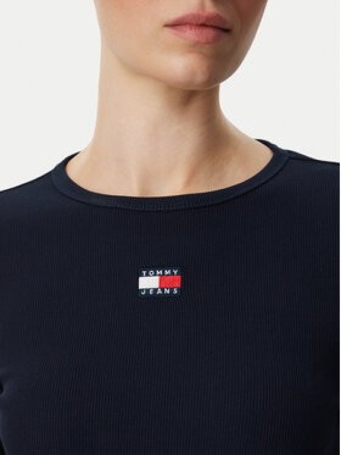 Tommy Jeans Bluzka DW0DW20178 Granatowy Slim Fit