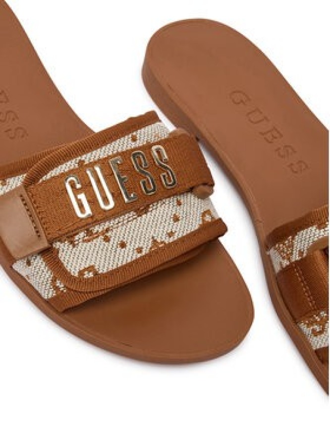 Guess Klapki FLJEL5 FAB03 Brązowy