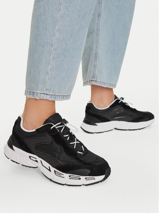 Guess Sneakersy FLTBRZ LEA12 Czarny