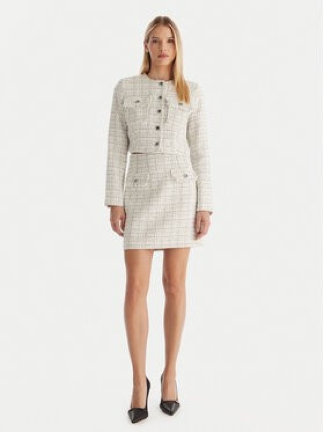 Guess Kurtka przejściowa W5YN44 WHDB2 Biały Regular Fit