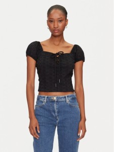 Guess Bluzka W5GP13 KCVA1 Czarny Slim Fit