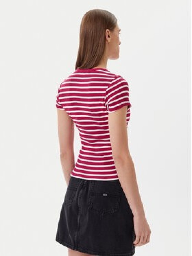 Tommy Jeans T-Shirt DW0DW19502 Różowy Slim Fit