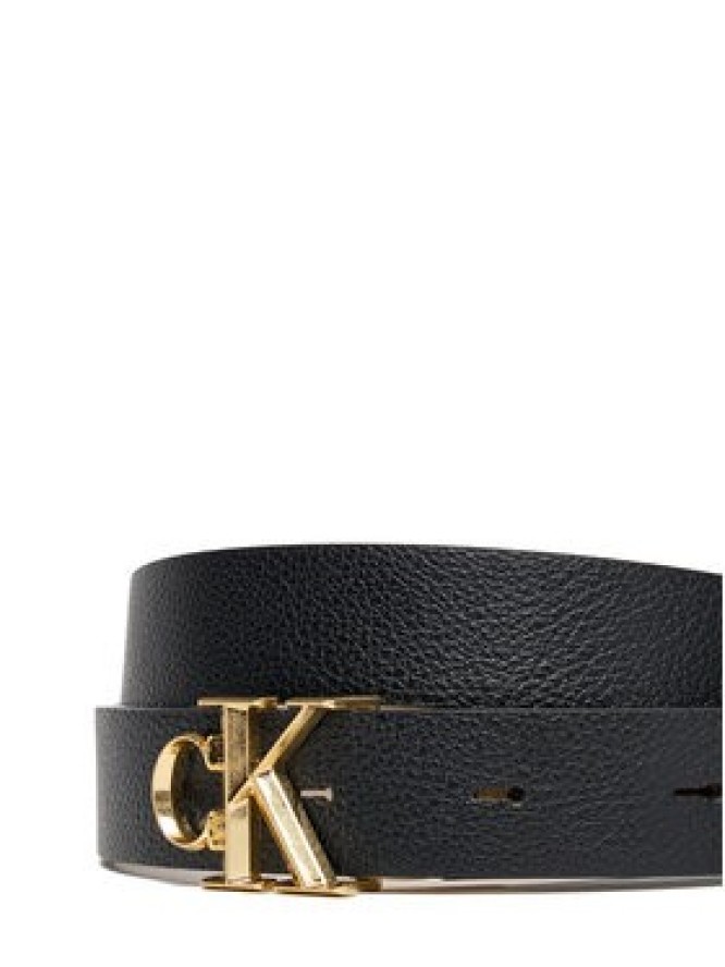 Calvin Klein Pasek Damski Facet Ck Buckle 25Mm Pebble Rev/ LV04F7044G Czarny