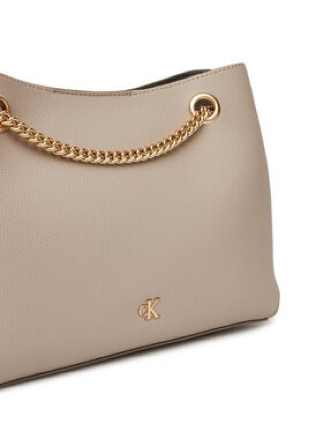 Calvin Klein Torebka Minimal Monogram Shoulde LV04F3205G Beżowy