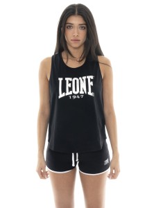 Top damski Leone 1947 Apparel bez rękawów z bawełny z dużym logo