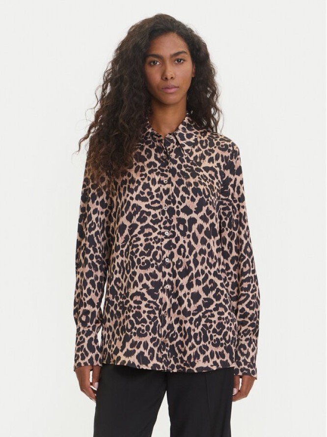 Guess Koszula W5YH03 WF1T2 Brązowy Regular Fit