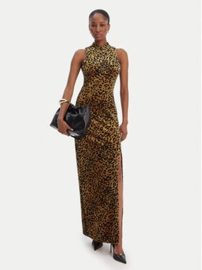 Guess Sukienka wieczorowa W6RK10 KA652 Beżowy Regular Fit