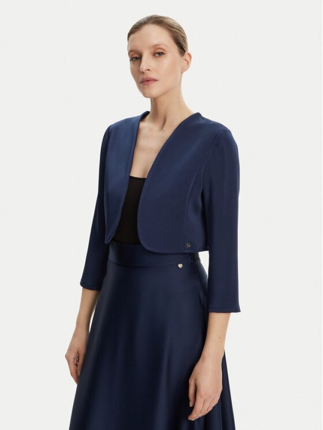 Rinascimento Bolerko CFC0122953003 Granatowy Regular Fit