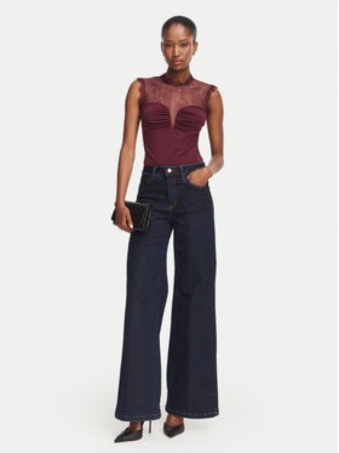 Rinascimento Jeansy CFC0129938003 Granatowy Wide Leg