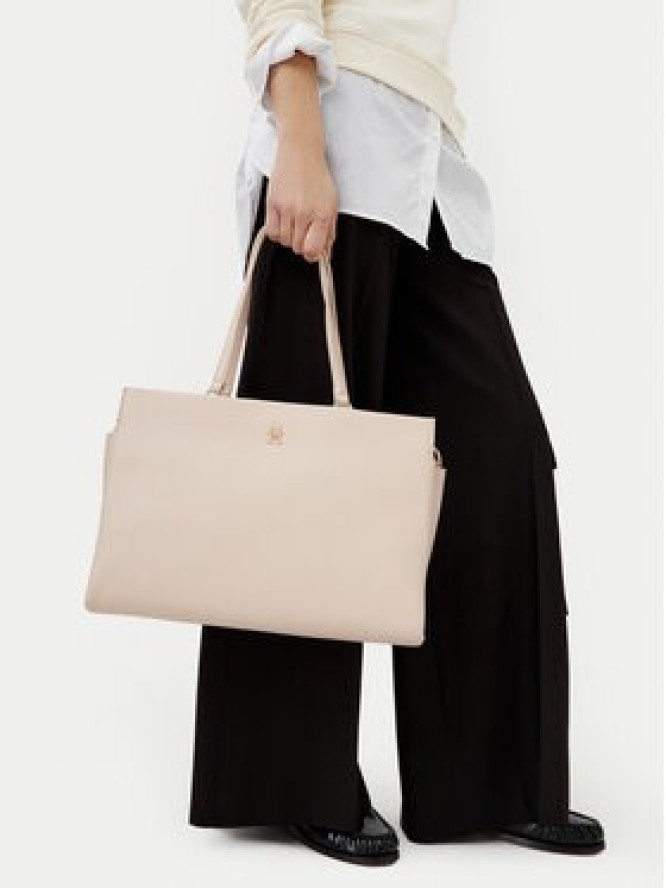Tommy Hilfiger Torebka Th Legacy Tote AW0AW17197 Écru