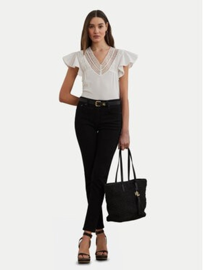 LAUREN RALPH LAUREN Bluzka 200963917002 Biały Relaxed Fit