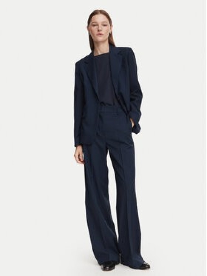 Weekend Max Mara Spodnie materiałowe Visivo 2625136061 Granatowy Regular Fit