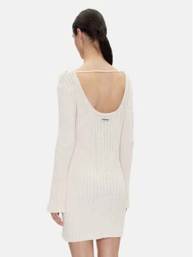 PINKO Sukienka dzianinowa 105301 A2N7 Écru Regular Fit