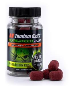 Waftersy Dumbells SuperFeed Pure 15/12 mm/30g Fish&Robin Red
