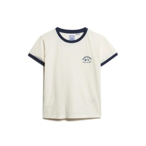 Damska koszulka w kontrastowym kolorze Superdry Athletic Essentials Beach