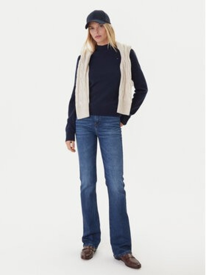 Tommy Hilfiger Sweter WW0WW47468 Granatowy Regular Fit