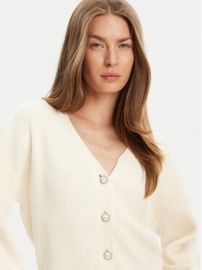 Guess Kardigan W5YR07 Z2ZK2 Écru Relaxed Fit