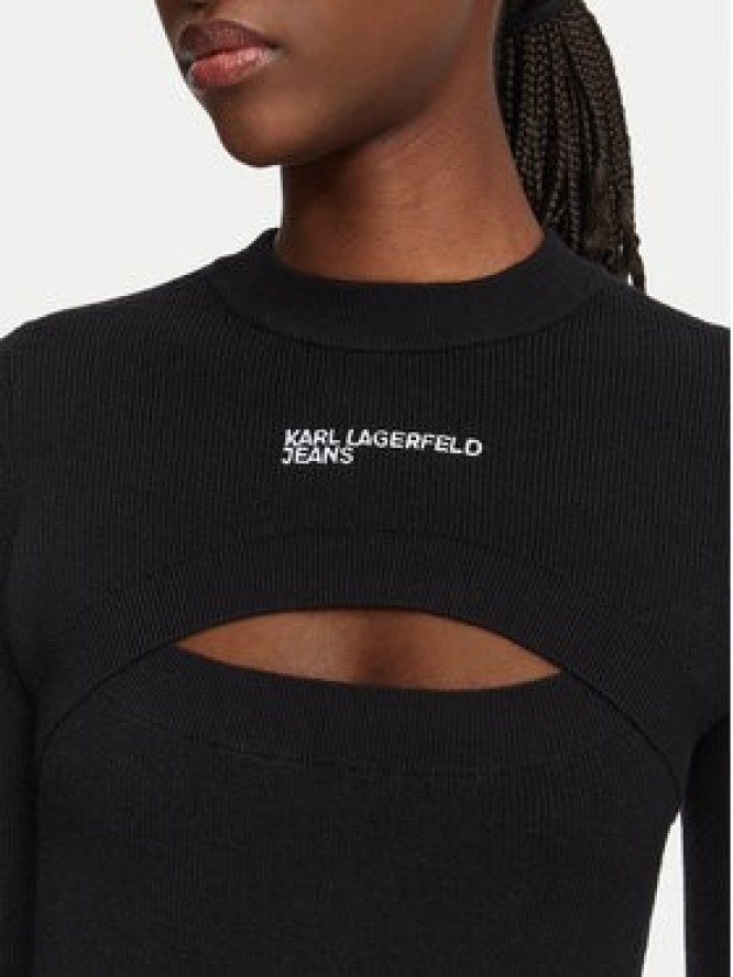 Karl Lagerfeld Jeans Sukienka dzianinowa B3W13006 Czarny