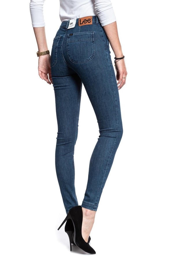 SPODNIE DAMSKIE LEE UTILITY SCARLETT HIGH DARK FOAM L31WMHGT 112107318