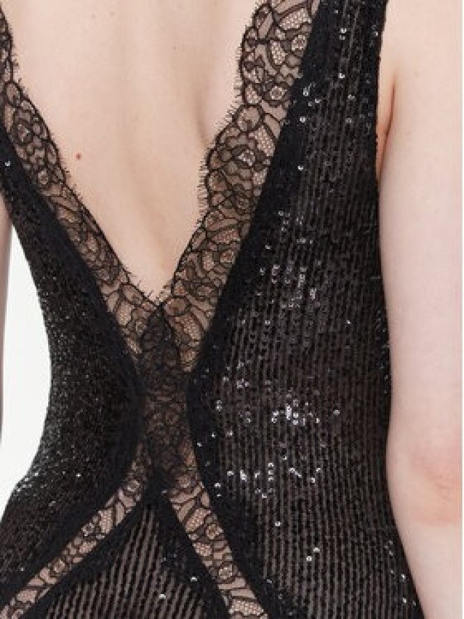 Elisabetta Franchi Sukienka wieczorowa AB-366-32E2-V740 Czarny Regular Fit