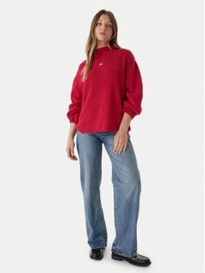 Tommy Jeans Sweter Badge DW0DW21676 Różowy Relaxed Fit