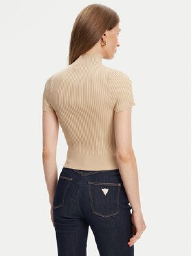 Guess Sweter W5YR04 Z0040 Beżowy Regular Fit