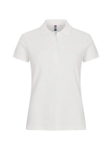 clique Basic Polo Damskie z bawełny, dopasowany krój – Off White