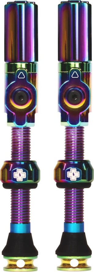 Muc-Off Tubeless Valve Big Bore Hybrid Large Iridescent Schräder Valve 45mm