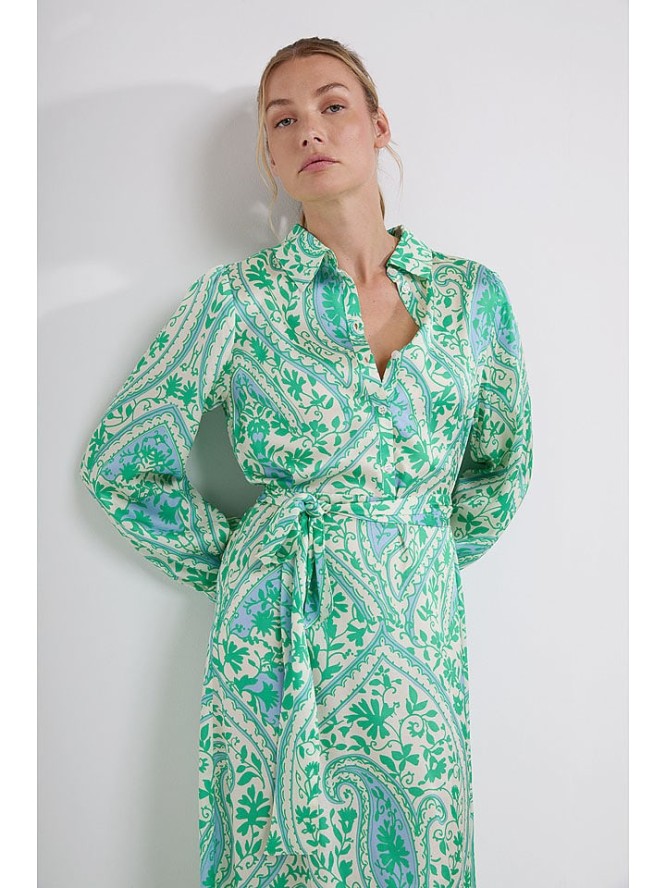 Josephine & Co Sukienka "Dahlia" w kolorze zielono-niebiesko-kremowym rozmiar: 36